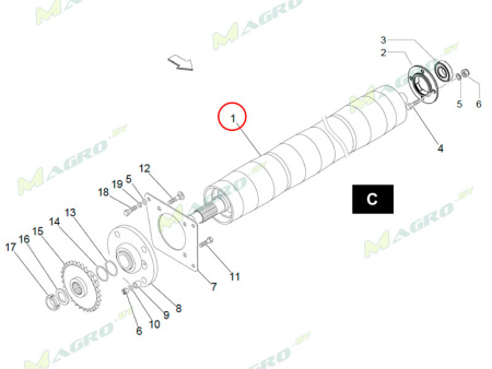 Валец KB3908A01