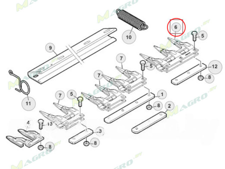 Палец жатки тройной AXE37175